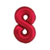 Red Foil Matte Number 8