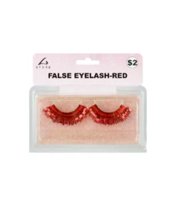 Red Metallic False Eyelashes