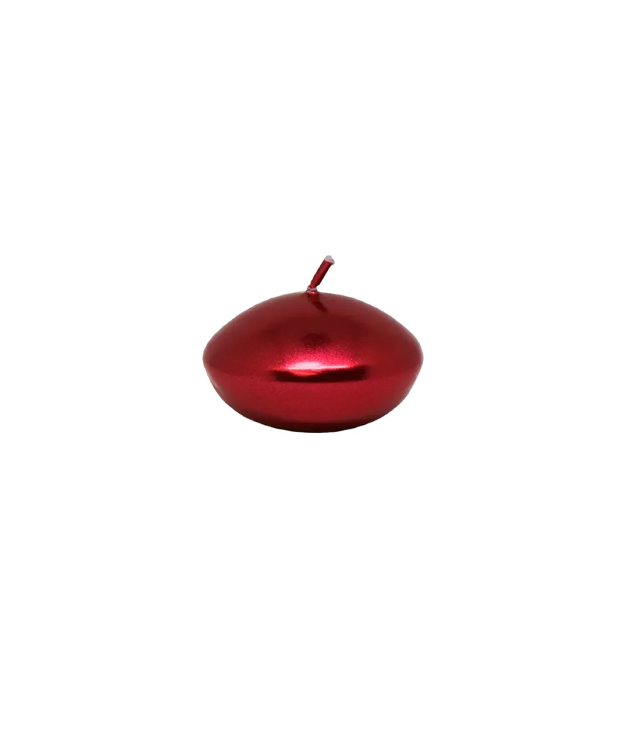Red Metallic Floating Candles 12pk