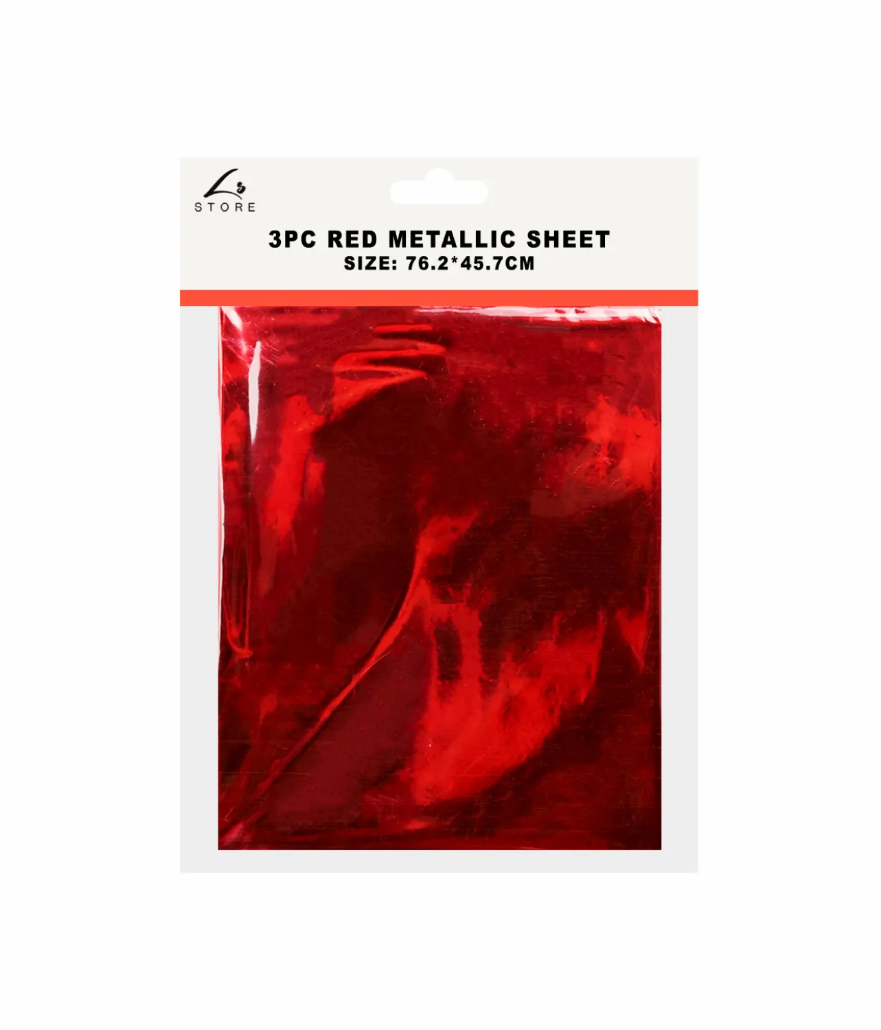 Red Metallic Sheet 45.7 x 76.2cm 3pc