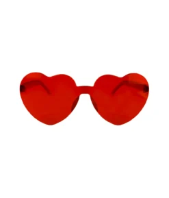 Red Party Heart Glasses 14x6cm 2pc