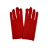 Red Short Plain Party Gloves