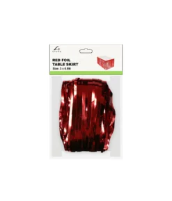 Red Table Skirt 3×0.8m