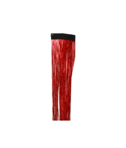 Red Tinsel Hair Extension Clip 1pc