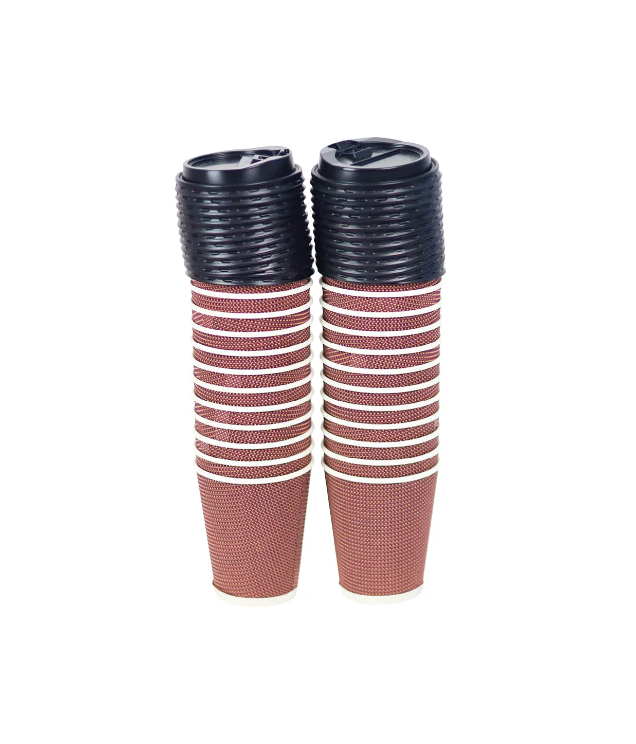 Ripple Double Wall Coffee Cups with Lid 24x12oz