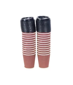 Ripple Double Wall Coffee Cups with Lid 24x8oz