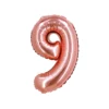 Rose Gold Air Fill Number 9 Balloon