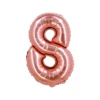 Rose Gold Air Fill Number 8 Balloon