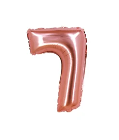 Rose Gold Air Fill Number 7 Balloon