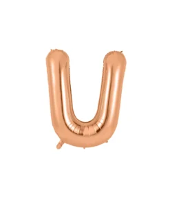 Rose Gold Alphabet Foil Balloon Letter U