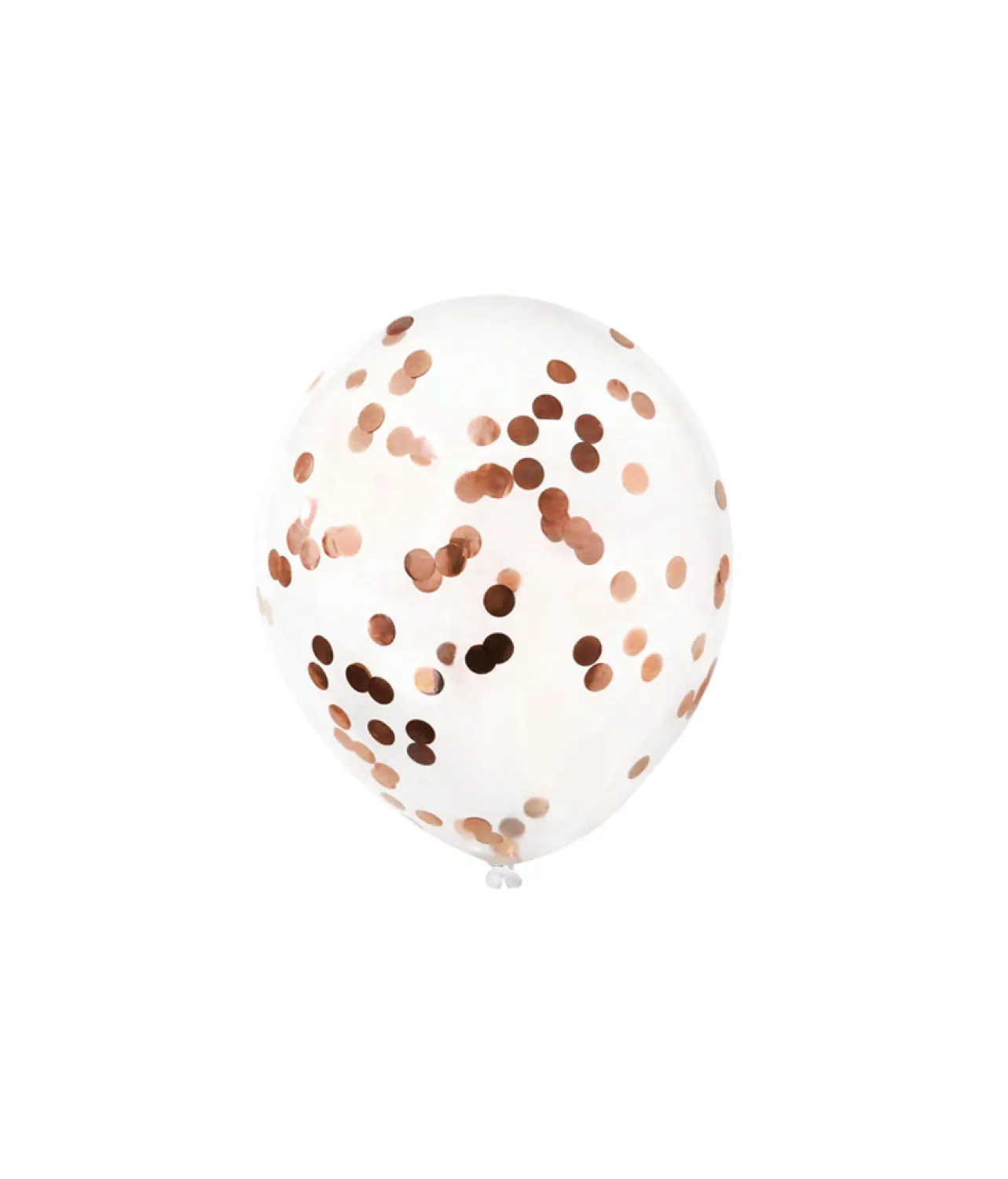Rose Gold Confetti Latex Balloons 12inch 6pk
