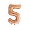 Rose Gold Foil Number Balloon 5