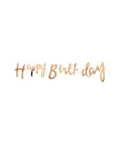 Rose Gold Happy Birthday Banner