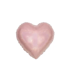 Rose Gold Holo Glitter Heart Foil Balloon 18in