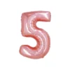 Rose Gold Holographic Foil Number Balloon 5