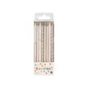 Rose Gold & White Metallic Candles 24pk