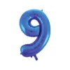 Royal Blue Foil Number Balloon 9