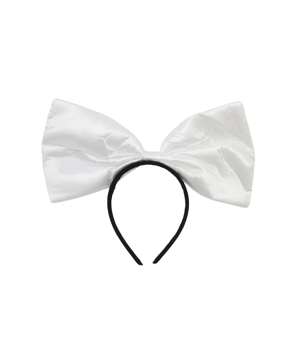 Satin White Bow Headband 30cm