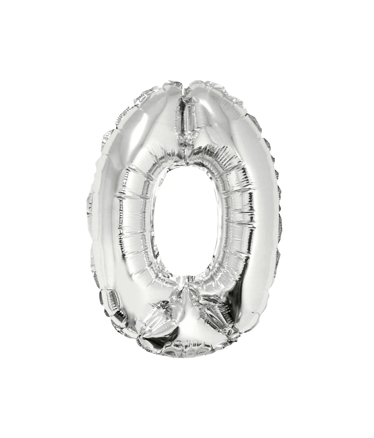 Silver Air Fill Number 0 Balloon