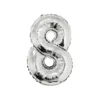Silver Air Fill Number 8 Balloon