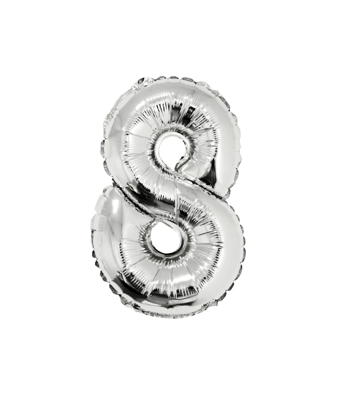 Silver Air Fill Number 8 Balloon