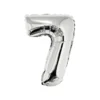 Silver Air Fill Number 7 Balloon