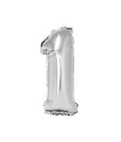 Silver Air Fill Number 1 Balloon