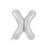 Silver Alphabet Foil Balloon Letter X