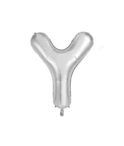 Silver Alphabet Foil Balloon Letter Y