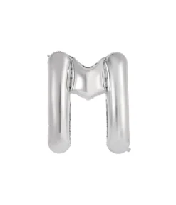 Silver Alphabet Foil Balloon Letter M