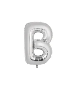 Silver Alphabet Foil Balloon Letter B
