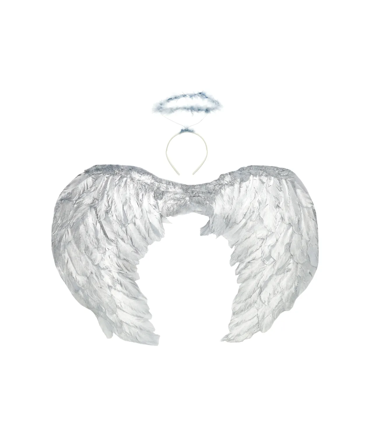 Silver Angel Wings & Headband 80cm