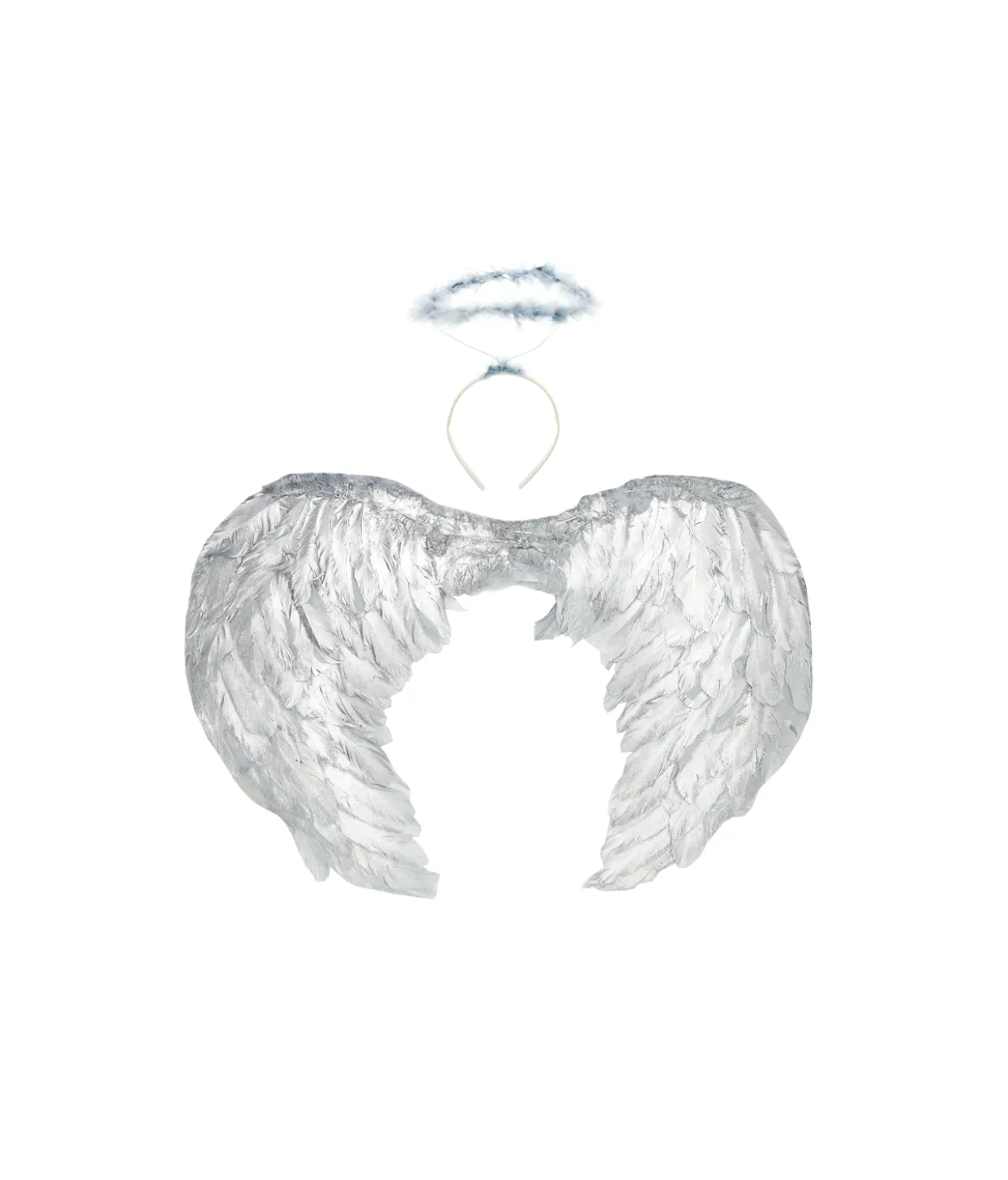 Silver Angel Wings & Headband 55cm