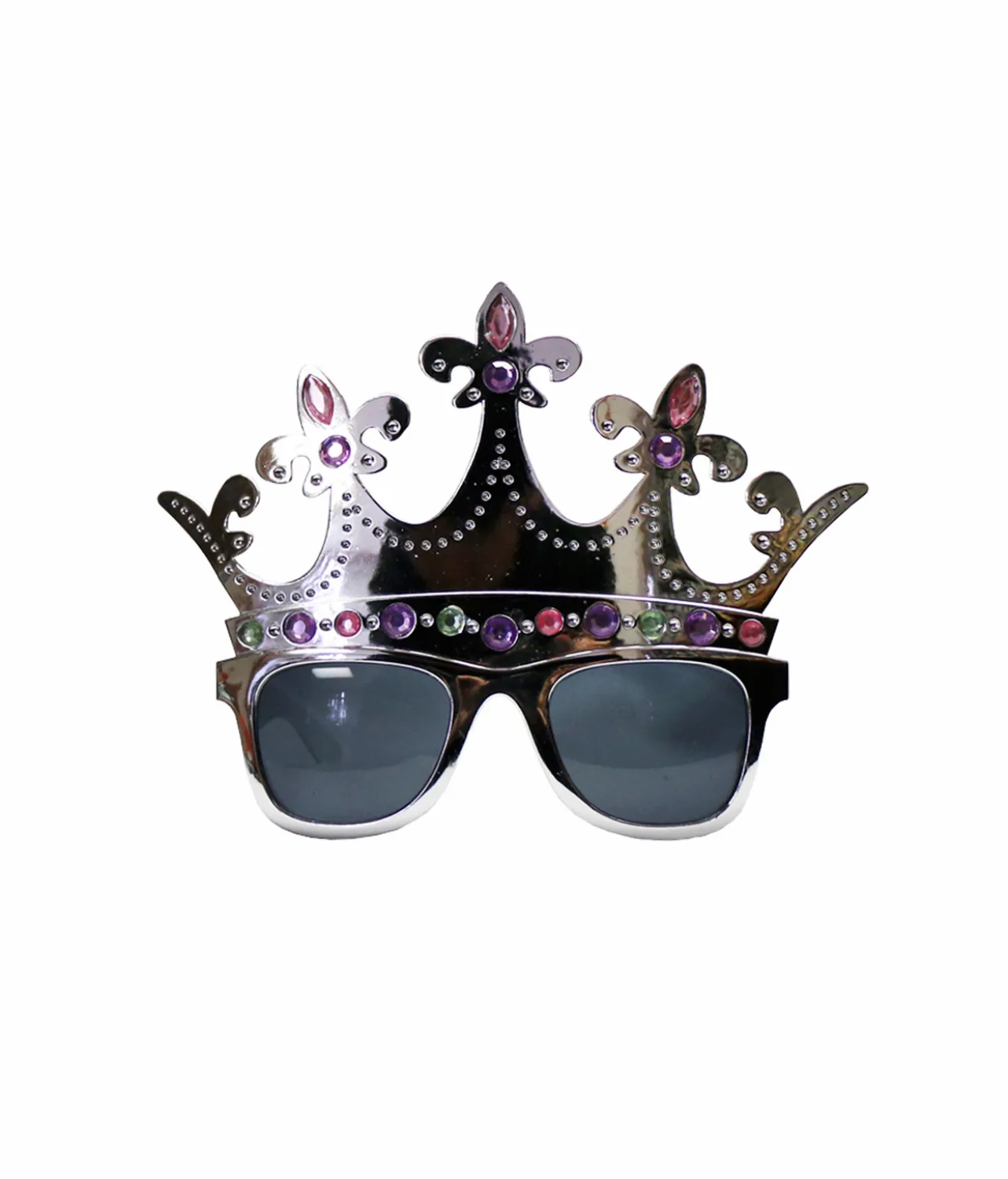 Silver Crown Party Glasses