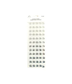 Silver Crown Rhinestone Stickers