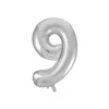 Silver Foil Number Balloon 9
