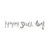 Silver Happy Birthday Banner