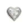 Silver Holo Glitter Heart Foil Balloon 18in