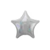 Silver Holo Glitter Star Foil Balloon 18in
