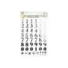 Silver Puffy Number Stickers 50pc