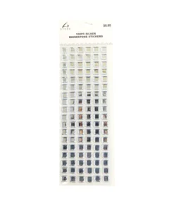 Silver Rhinestone Stickers 108pc