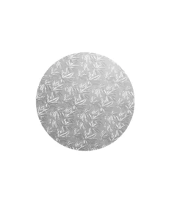 Silver Round Masonite Cake Board 6in