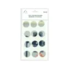 Silver Round Mirror stickers 19.5x10cm 12pc