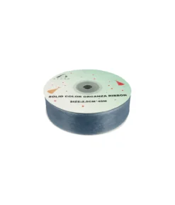 Silver Solid Colour Organza Ribbon 2.5cm