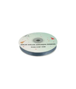 Silver Solid Colour Organza Ribbon 1cm