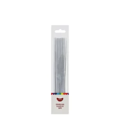 Silver Sparkling Candles 18pk