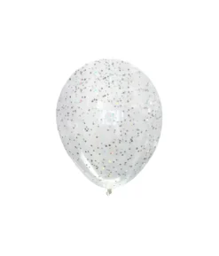 Silver Star Confetti Balloon 12inch 6pk