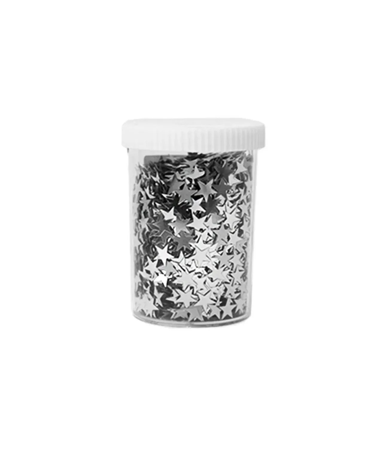 Silver Star Shape Sequins 80g