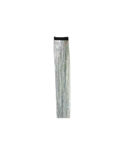 Silver Tinsel Hair Extension Clip 1pc
