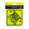 Silver & Yellow Kids on Board Reflective Car Windiw Stickers 2pc